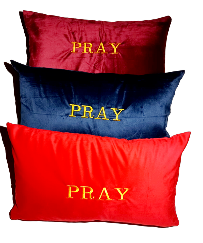 Decorative Velvet PRAY Pillows