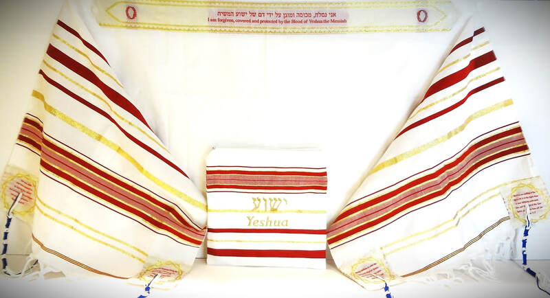 Tallit Prayer Shawl - Blood of Jesus