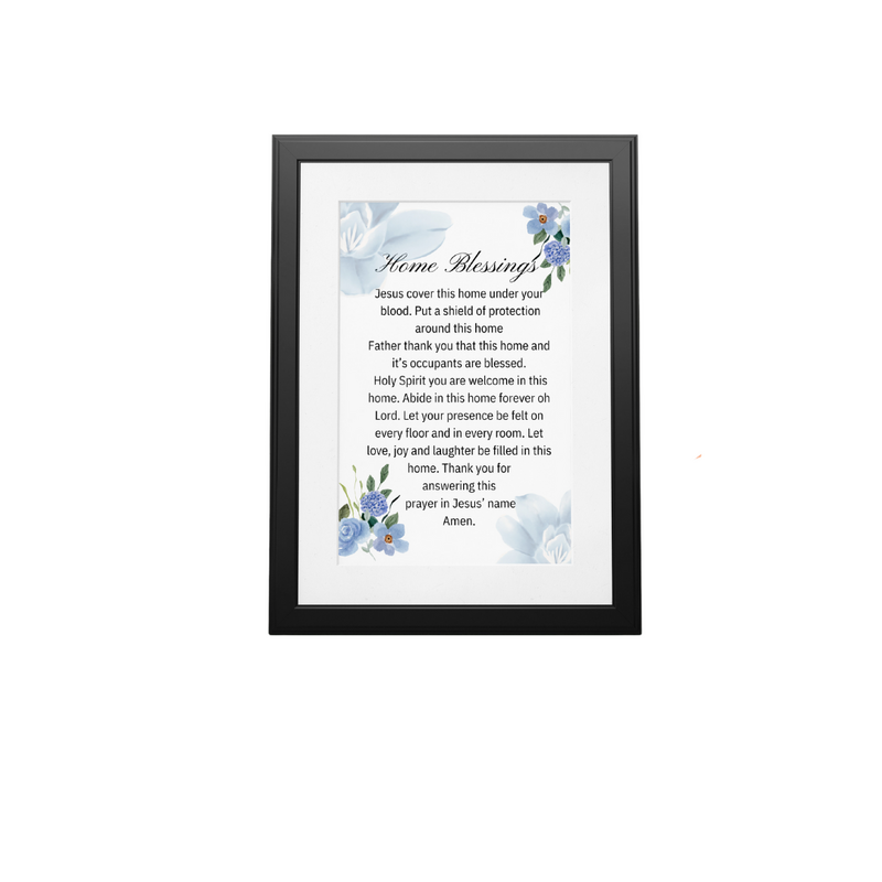 Framed Prayer Wall Art - Home Blessing