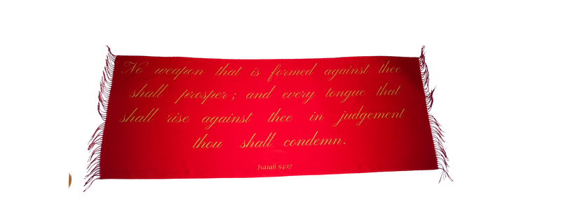 Scripture Shawl - No Weapon