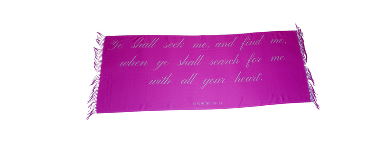 Scripture Shawls -  Ye shall Seek Me and find me.