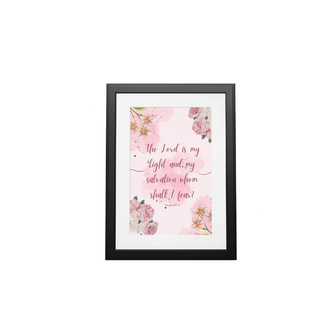 Scripture Framed Wall Art - The Lord is my Light