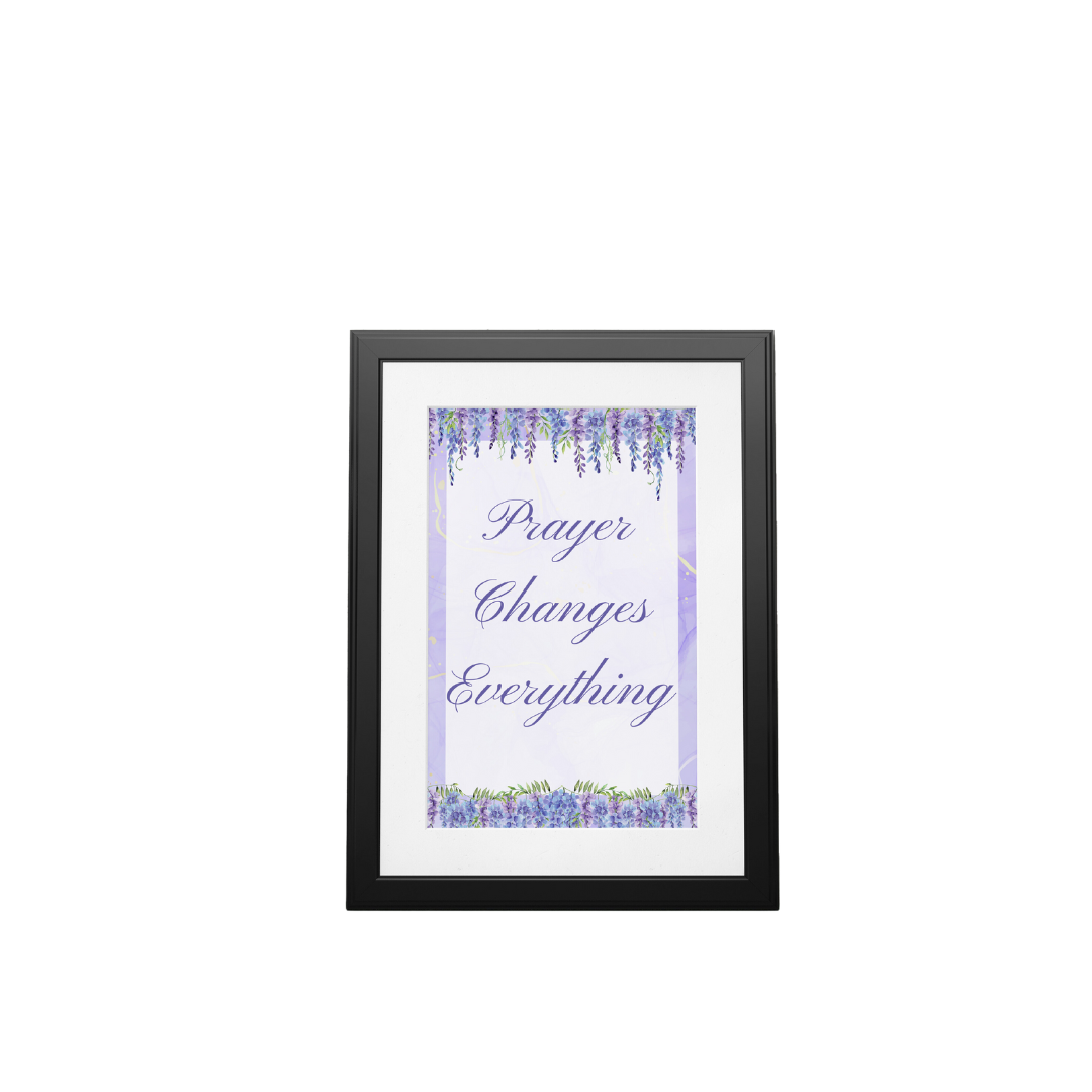 Christian Framed Wall Art - Prayer Changes Everything