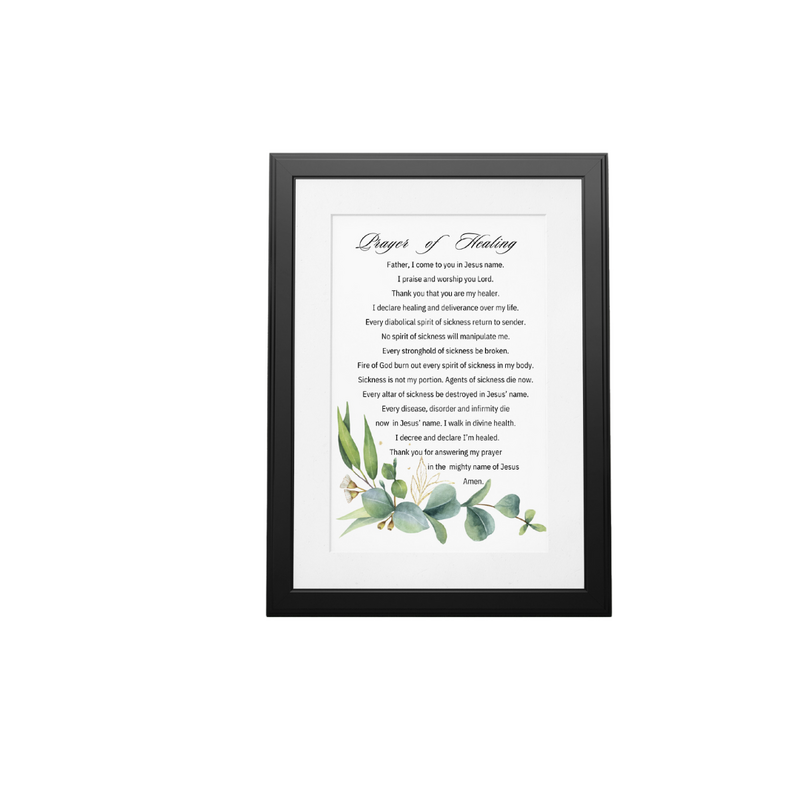 Custom Framed Prayer- Prayer of Healing