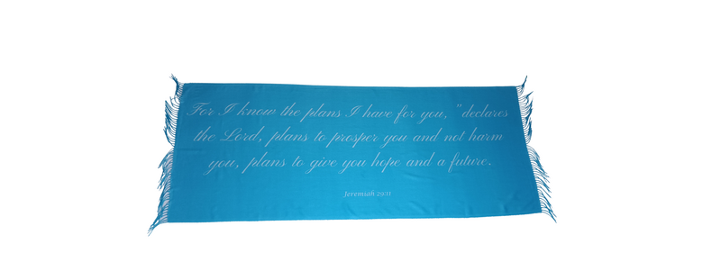 Scripture Shawl - For I know the Plans Shawl